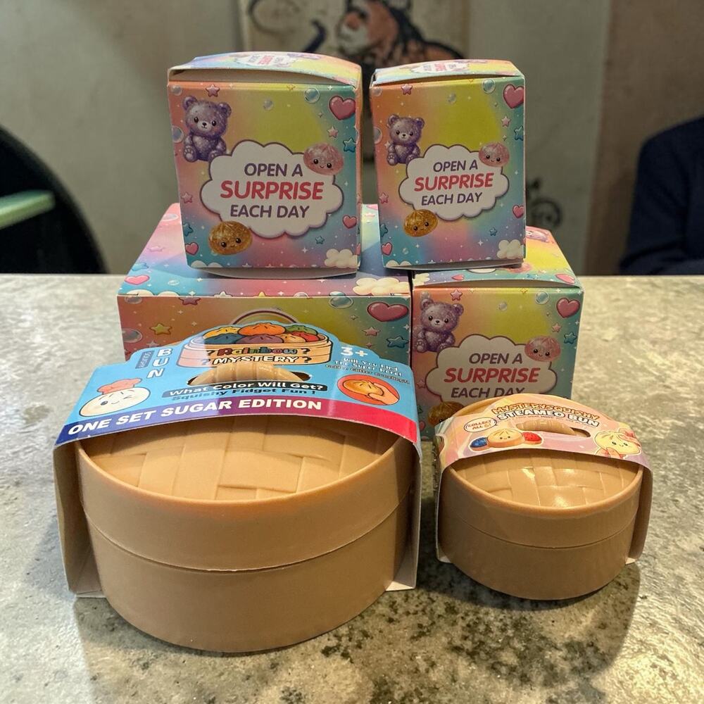 Mystery Squishy Bun & Surprise Blind Box Bundle – Kawaii Fidget Toy Set